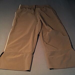 Reebok Black Women's Capris with White Side Stripe